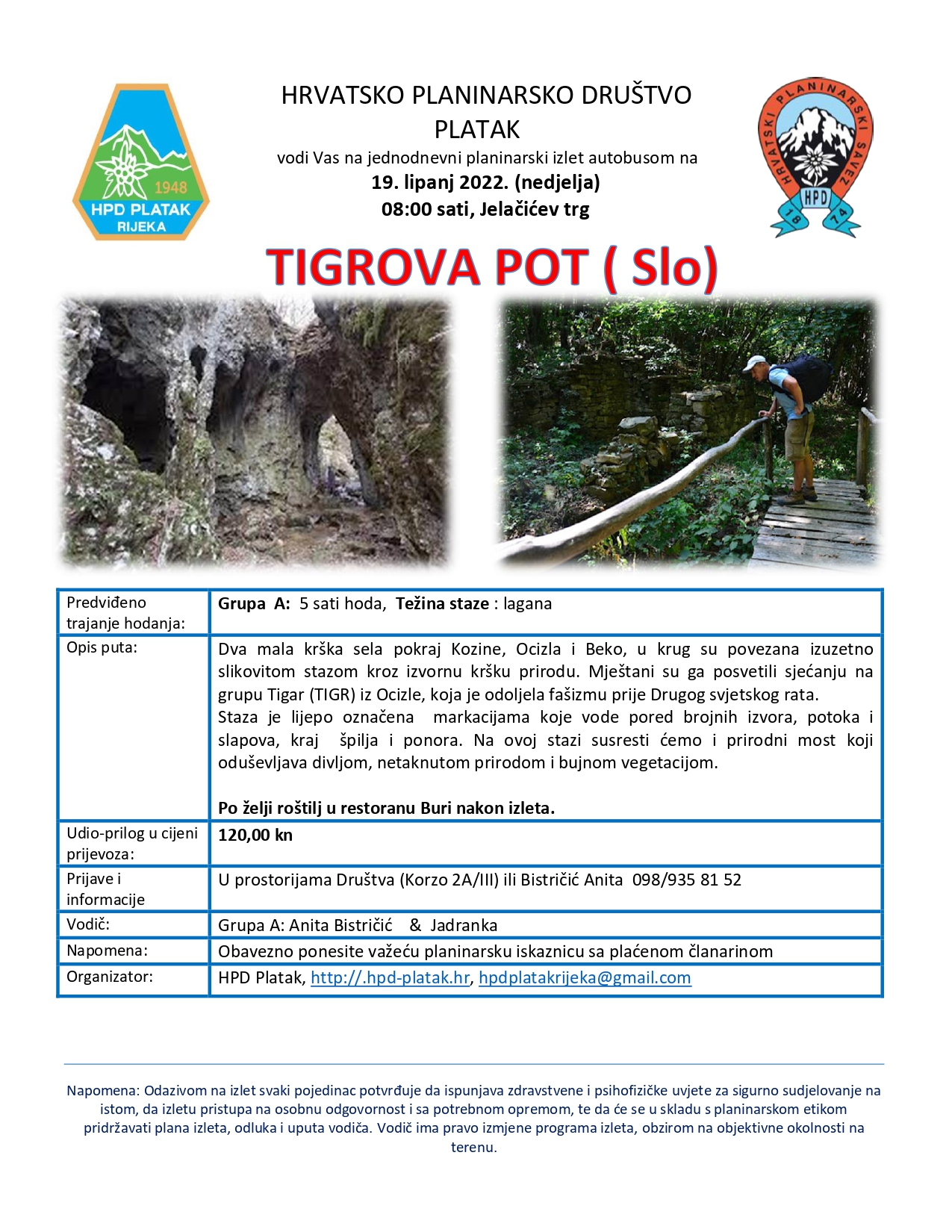 Tigrova pot, 19.6.2022 – HPD Platak